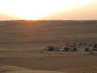 in der Wüste Wahiba Sands - Beim Sonnenuntergang