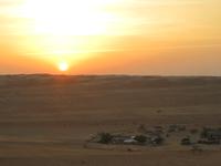 in der Wüste Wahiba Sands - Beim Sonnenuntergang