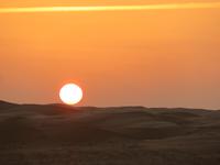 in der Wüste Wahiba Sands - Beim Sonnenuntergang