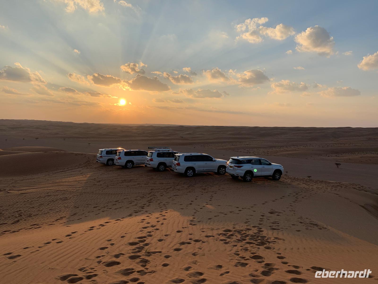 Wahiba Sands - wir haben keine Parkplatzprobleme ;-)