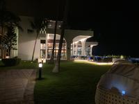 Hotelrestaurant am Strand von Salalah