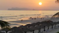 Sonnenuntergang im Crown Plaza