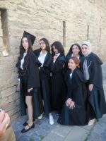 Absolventinnen eines Gymnasium in Baku