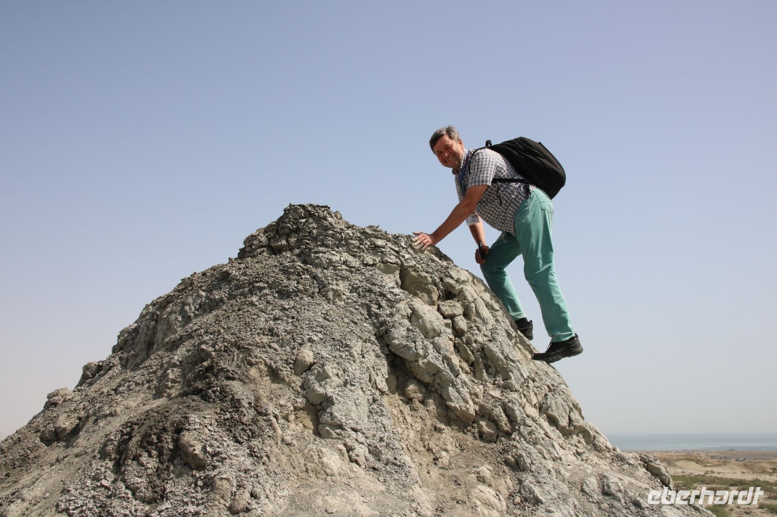 Hoch, zum Vulkankrater :-) - Schlammvulkane von Gobustan