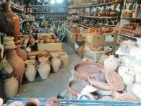 Bummeln entlang der Verkausstände in Sheki