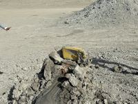 Schlammvulkan mit Gasaustritt und Feuer