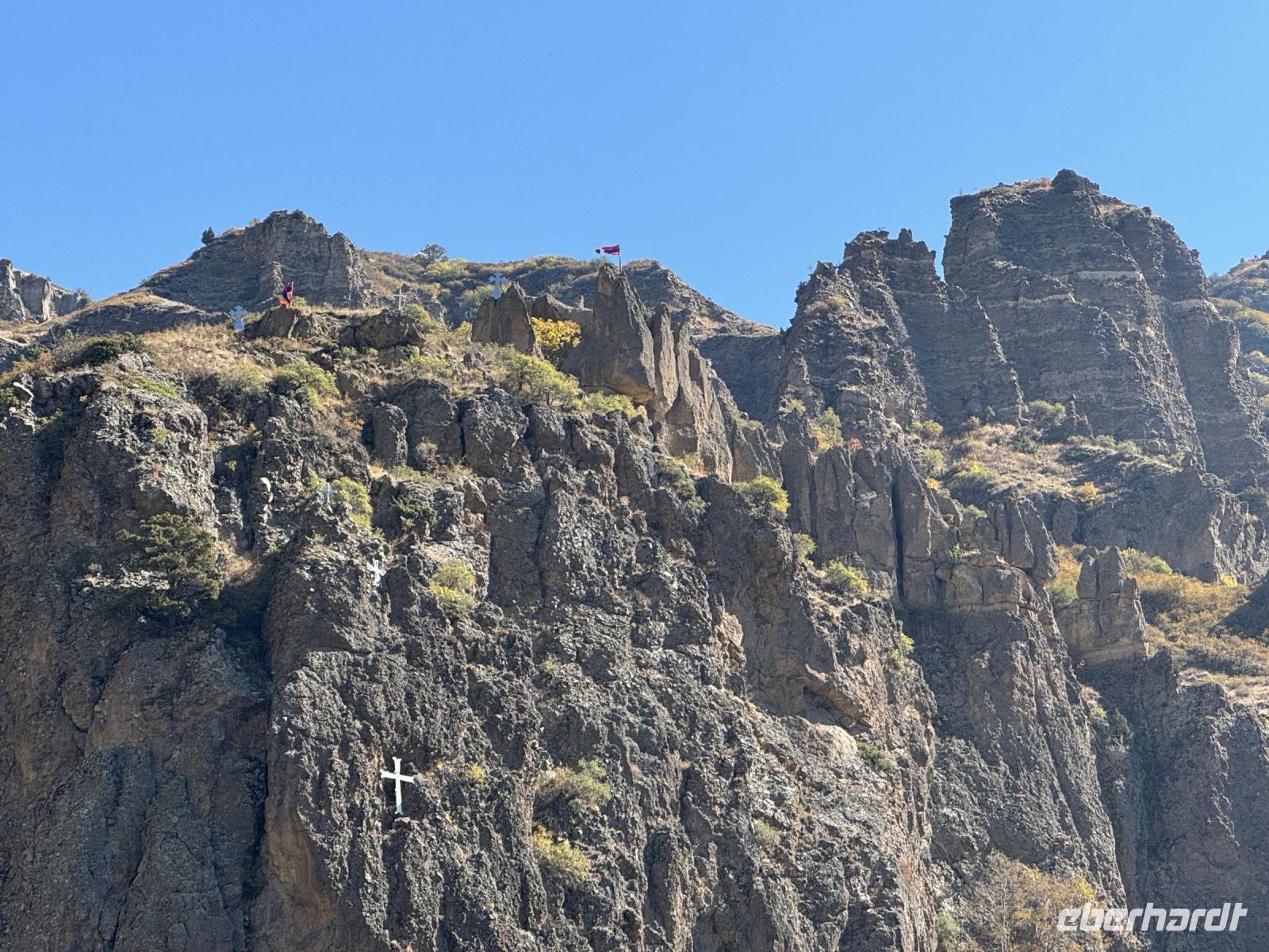 Blick vom Tempel in die Berge