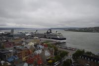 Blick auf die Kreuzfahrtschiffe - Obere Altstadt - Québec, Kanada