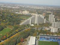 Blick auf das ehemalige olympische Dorf