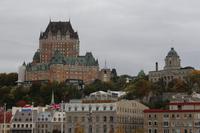 Blick auf das Chateau Frontenac vom Schiff aus