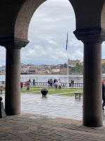 Blick aus den Arkaden