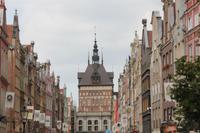 Danzig - Blick zum Goldenen Tor und Stockturm