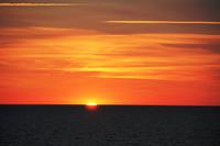 Sonnenuntergang auf hoher See