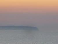 die Kreideküste in der Ferne