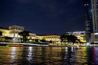 Bootstour in Singapur mit Lasershow am Marina Bay Sands Hotel