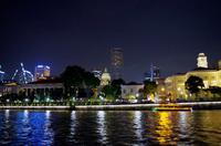 Bootstour in Singapur mit Lasershow am Marina Bay Sands Hotel