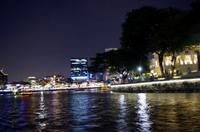 Bootstour in Singapur mit Lasershow am Marina Bay Sands Hotel