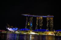 Bootstour in Singapur mit Lasershow am Marina Bay Sands Hotel