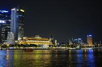 Bootstour in Singapur mit Lasershow am Marina Bay Sands Hotel