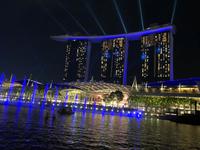 Bootstour in Singapur mit Lasershow am Marina Bay Sands Hotel