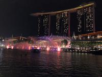Bootstour in Singapur mit Lasershow am Marina Bay Sands Hotel