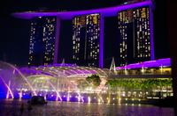 Bootstour in Singapur mit Lasershow am Marina Bay Sands Hotel