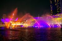 Bootstour in Singapur mit Lasershow am Marina Bay Sands Hotel