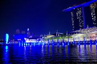 Bootstour in Singapur mit Lasershow am Marina Bay Sands Hotel