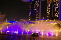Bootstour in Singapur mit Lasershow am Marina Bay Sands Hotel