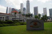 Spaziergang vom Marina Bay Sands Hotel zurück zum Hotel