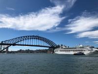 Spaziergang und Blick auf das Sydney Opera House