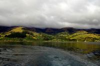 Ankunft in Akaroa, Neuseeland