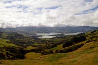 Foto-Stopp an der Hilltop Tavern mit Blick über die Landschaft