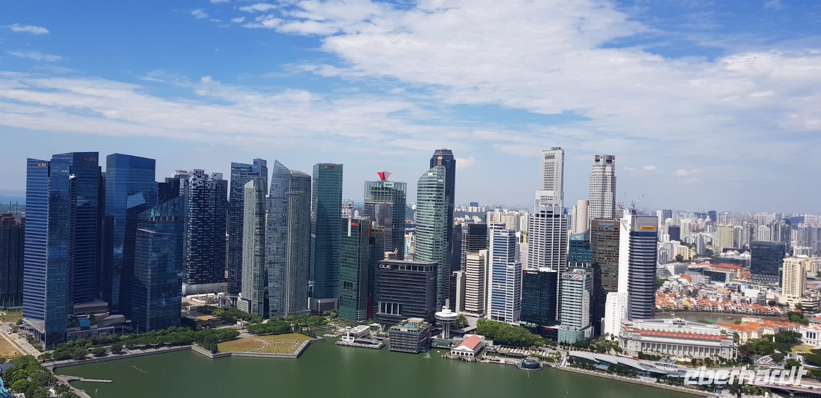 Ausblick auf Singapurs Finanzbezirk