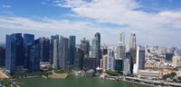 Ausblick auf Singapurs Finanzbezirk