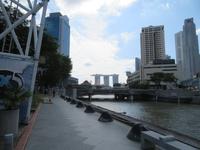 Am Singapur River mit Blick zum Marina Bay Sands