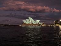 18. Reisetag – Abendstimmung in Sydney – Lichtshow am Opernhaus