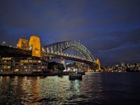 128. Harbour Bridge Sydney bei Nacht