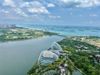 Singapur - Blick auf die Gardens by the Bay mit Flower dome 