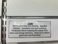 JADE ....Symbol der Reinheit und Gelassenheit, und der Weisheit. Zieht Glück und Freundschaft an...  