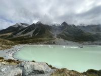der Gletschersee mit Eisschollen