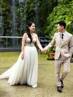 Von Hochzeitspärchen wird der Flower Dome gern als Kulisse genutzt, Singapur