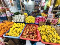 Blumen nehmen die Inder für ihre Gebetsketten, Little India, Singapur