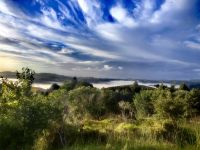 Am Morgen hängt noch der Nebel in den Tälern