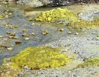 Schwefelablagerungen