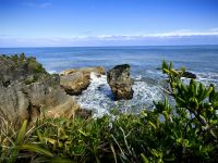 Tasmansee auf der Straße von Greymouth nach Punakaiki