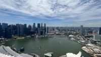 Ausblick vom Marina Bay Sands Hotel