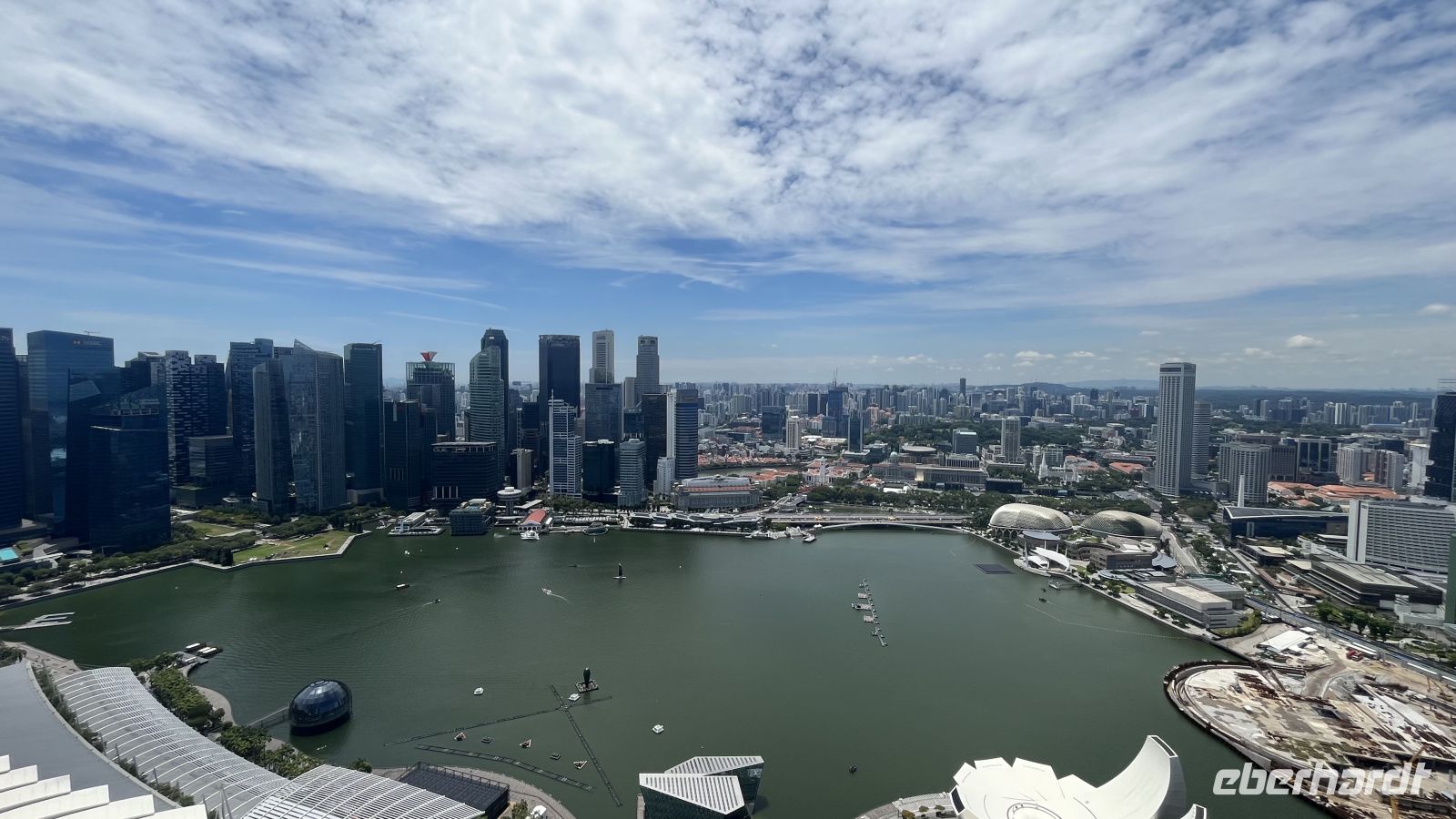 Ausblick vom Marina Bay Sands Hotel