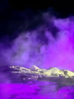 Gespannt warten wir, aber der Geysir bricht nicht aus