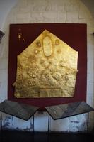 Reproduktion einer inkaischen goldenen Bildtafel anhand einer Zeichnung aus dem 17. Jhdt. 